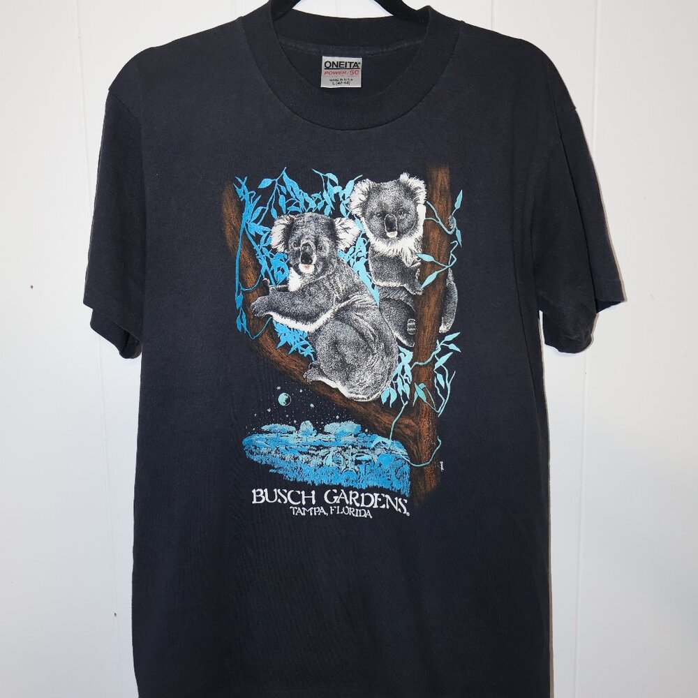 Vintage Busch Gardens Tampa Florida Koala Graphic T-Shirt (Men’s L)